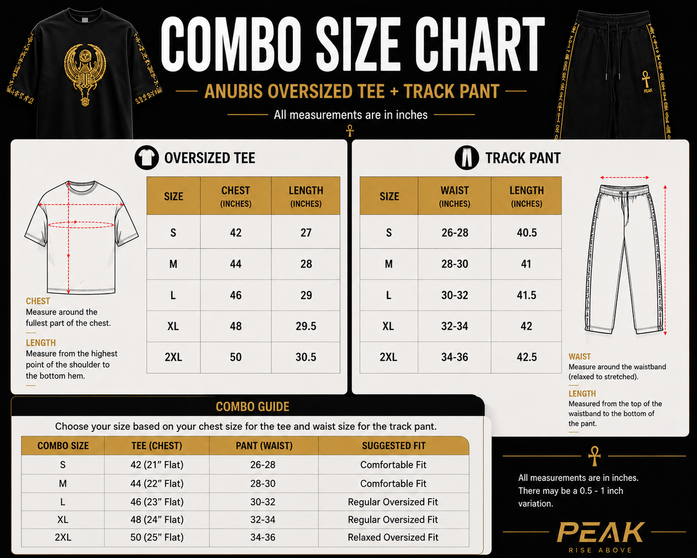 Egyptian Legacy Outfit Set (Track pant + Tee)